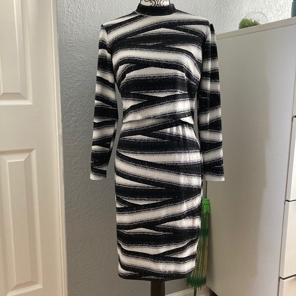 Artelier Nicole Miller bandage stripe 2 pc suite